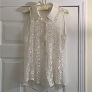 Sheer white blouse